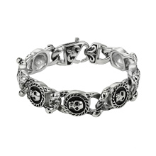 75469 XP Großhandel neue Design Edelstahl Schmuck Hiphop Stil Schädel Armband